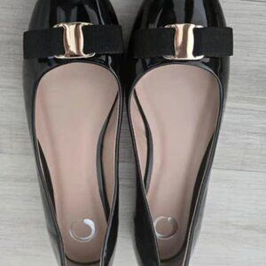 Journee Collection Black Flats Size 10
